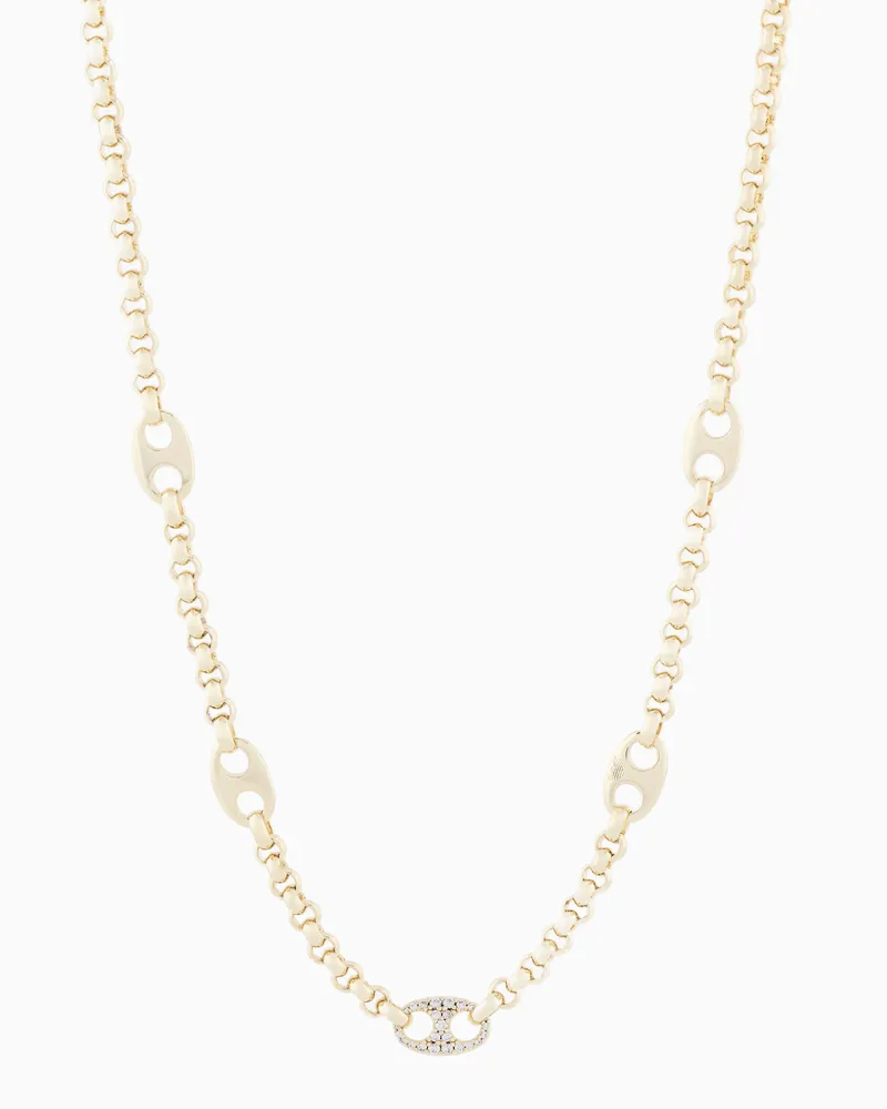 Emporio Armani Collana in ottone color oro Multicolore