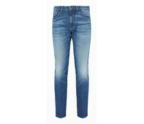 OFFICIAL STORE Jeans J06 Slim Fit In Denim 12,2 Oz Stone Wash Con Venature