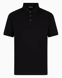 Emporio Armani OFFICIAL STORE Polo In Jersey Jacquard A Rilievo Effetto 3d Nero