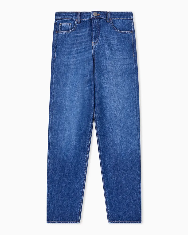 Emporio Armani Jeans J90 regular fit in denim misto lyocell used look Blu