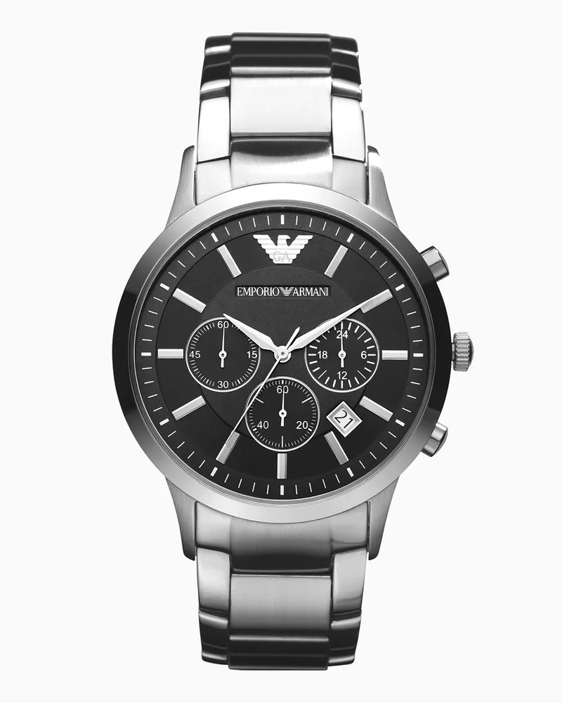 Emporio Armani Orologio da uomo a due sfere con bracciale in acciaio Multicolore