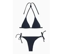 OFFICIAL STORE Bikini Con Triangolo Imbottito In Tessuto Jacquard Logo Bold 3d All Over