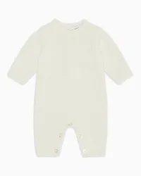 Emporio Armani OFFICIAL STORE Tutina In Maglia Con Intarsio Logo E Tendresse Beige