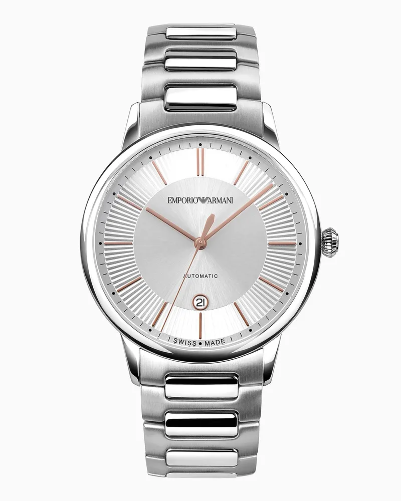 Emporio Armani Orologio Swiss Made in acciaio con movimento automatico Multicolore