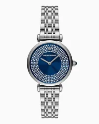 Emporio Armani OFFICIAL STORE Orologio A Due Lancette In Acciaio Inossidabile Argento