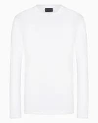 Emporio Armani OFFICIAL STORE Maglia In Jersey Misto Lyocell Asv Bianco