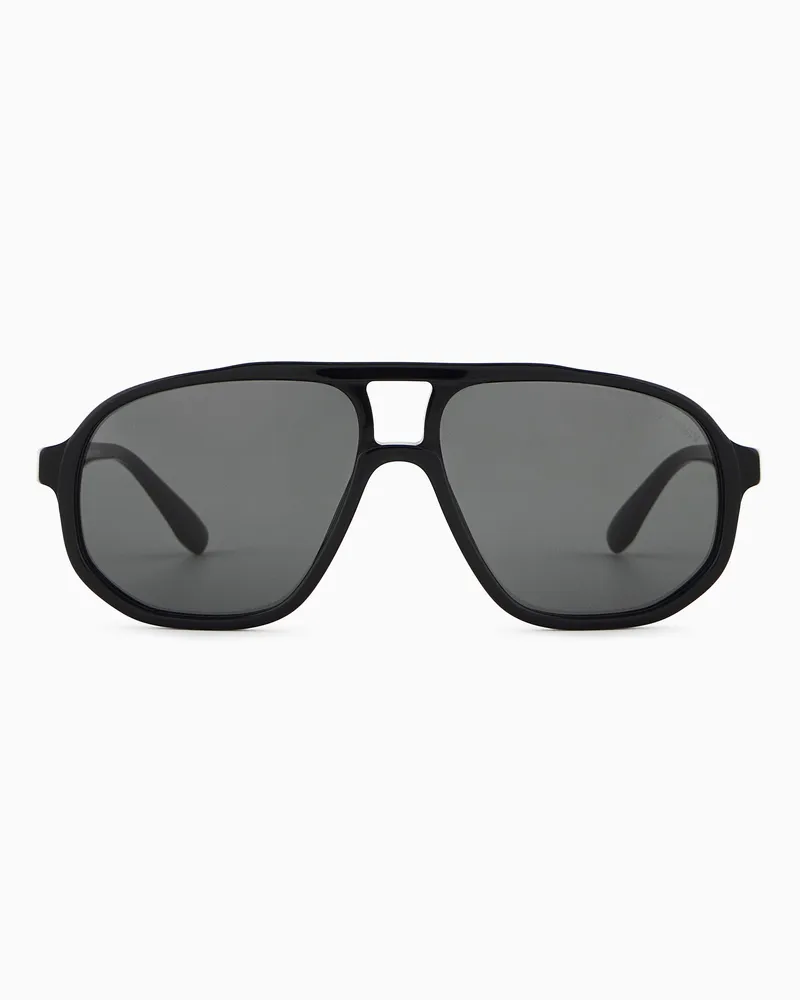 Emporio Armani Occhiali da sole da uomo forma pilot Nero