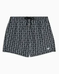 Emporio Armani OFFICIAL STORE Costume Shorts Con Pattern Small Logo Nero