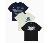OFFICIAL STORE Pack 3 T-shirt In Jersey Con Stampa