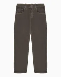 Emporio Armani OFFICIAL STORE Pantaloni Cinque Tasche In Velluto A Coste Militare