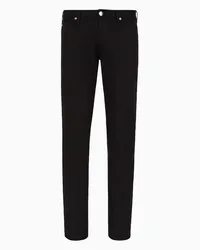 Emporio Armani OFFICIAL STORE Pantaloni J06 Slim Fit In Gabardina Comfort Stretch Nero