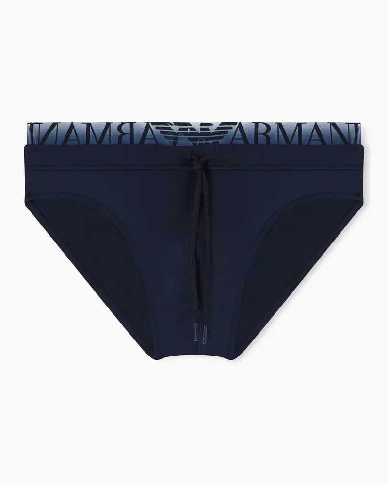 Emporio Armani Costume slip Logoband ASV Blu