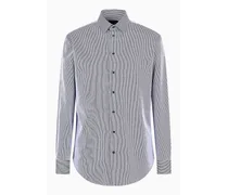 OFFICIAL STORE Camicia Modern Fit In Twill A Righe