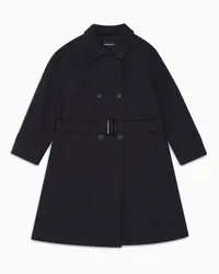 Emporio Armani OFFICIAL STORE Trench Doppiopetto In Nylon Soft Hand Blu