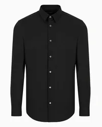 Emporio Armani OFFICIAL STORE Camicia In Misto Nylon Stretch Nero