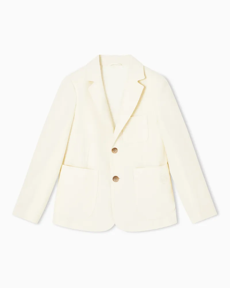 Emporio Armani Blazer monopetto in misto viscosa Special Occasion Beige