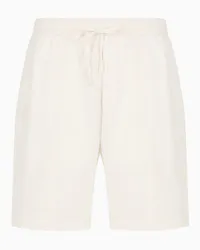 Emporio Armani OFFICIAL STORE Bermuda Con Coulisse In Seersucker Tecnico Super Leggero Bianco