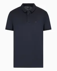 Emporio Armani OFFICIAL STORE Polo In Jersey Misto Lyocell Travel Essential Blu