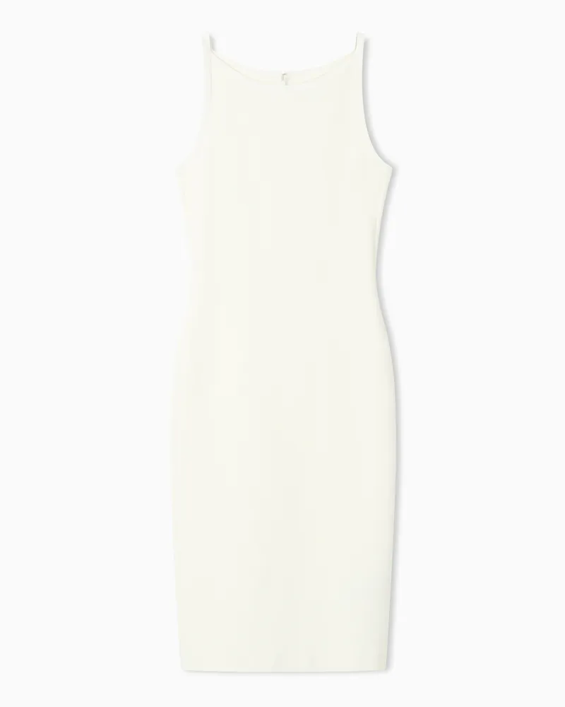 Emporio Armani Abito tubino in jersey ottoman Bianco