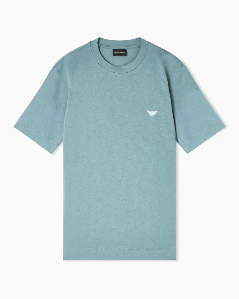 Emporio Armani T-shirt slim fit in jersey heavy Blu