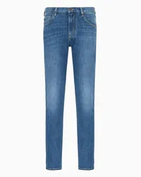 Emporio Armani OFFICIAL STORE Jeans J45 Regular Fit In Comfort Denim 11,5 Oz Twill Washed Azzurro