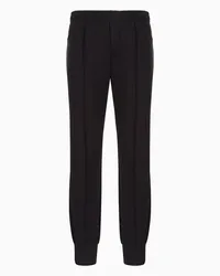 Emporio Armani OFFICIAL STORE Pantaloni Jogger In Tessuto Punto Roma Nero