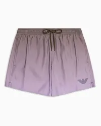 Emporio Armani OFFICIAL STORE Costume Shorts In Tessuto Iridescente Stampato Fantasia