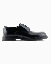 Emporio Armani OFFICIAL STORE Derby In Pelle Spazzolata Nero