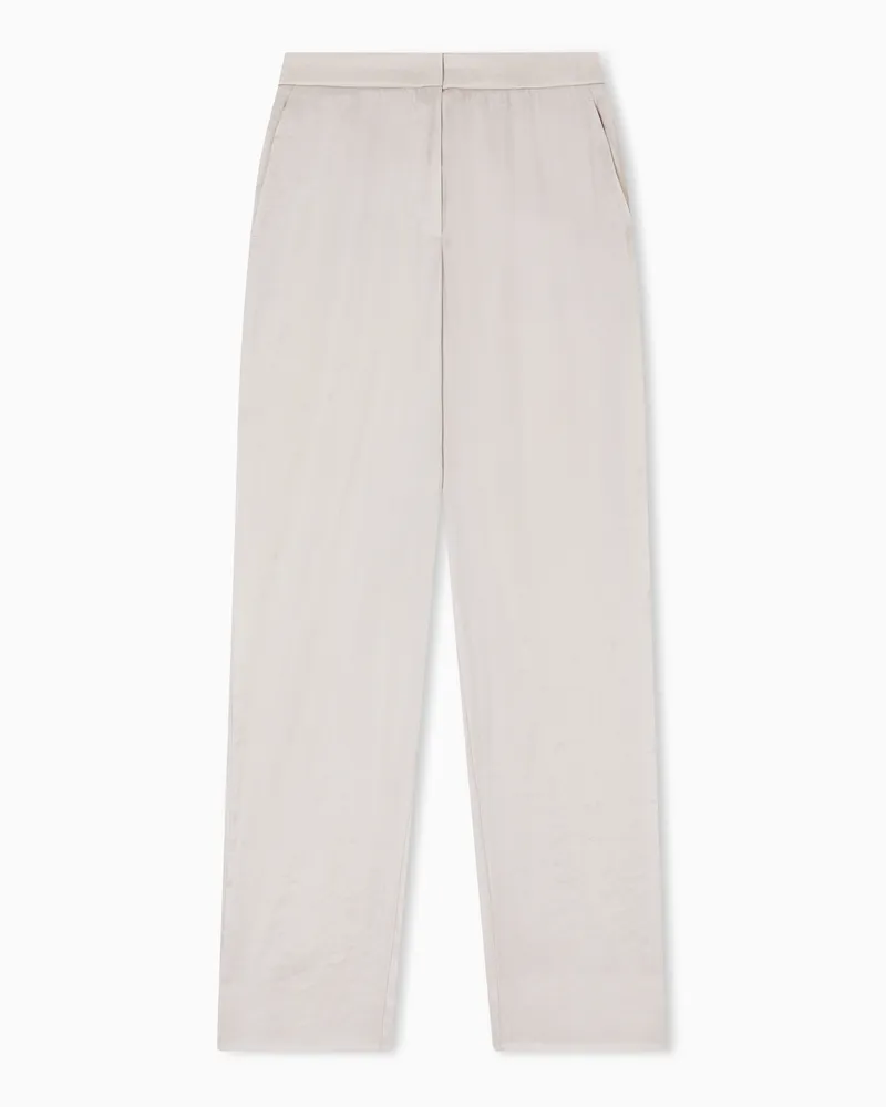 Emporio Armani Pantaloni in tessuto cangiante effetto liquido Grigio