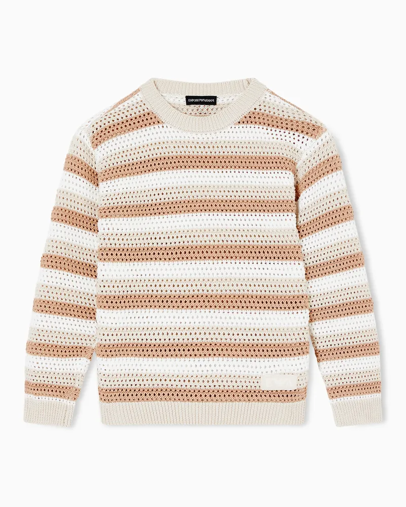 Emporio Armani Maglione a lavorazione traforata Beige