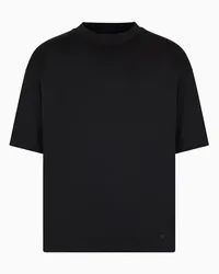 Emporio Armani OFFICIAL STORE T-shirt Over Fit In Jersey Misto Lyocell Asv Nero