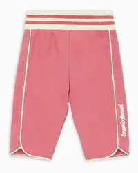 Emporio Armani OFFICIAL STORE Pantaloni A Vita Elastica Con Piping In Jersey Rosa