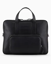 Emporio Armani OFFICIAL STORE Borsa Business In Pelle Bottalata Nero