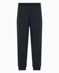 Emporio Armani OFFICIAL STORE Pantaloni Jogger In Jersey Misto Lyocell Blu