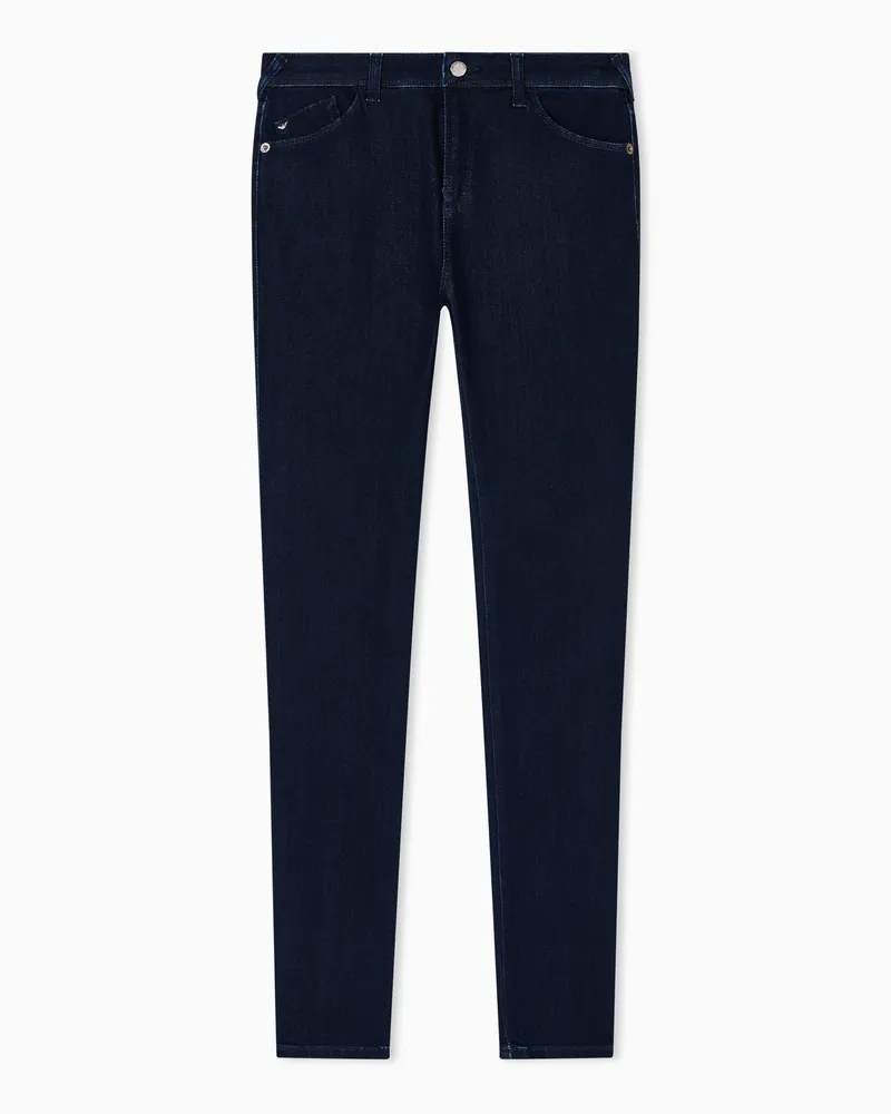 Emporio Armani Jeans J28 vita media e gamba super skinny in denim misto viscosa Blu