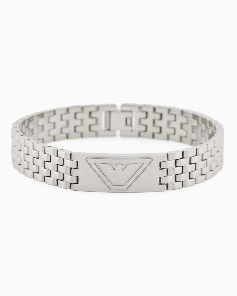 Emporio Armani Bracciale con piastrina in acciaio inossidabile Multicolore