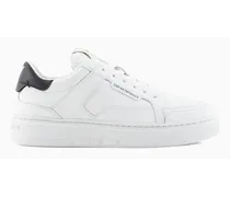 OFFICIAL STORE Sneakers In Pelle Con Aquila Sul Back