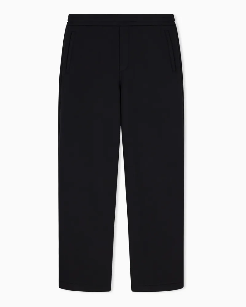 Emporio Armani Pantaloni over in jersey Nero