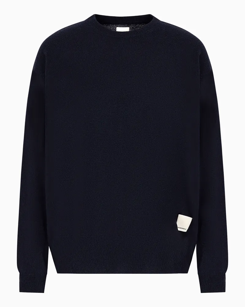 Emporio Armani Maglione in misto lana rasata Capsule Blu
