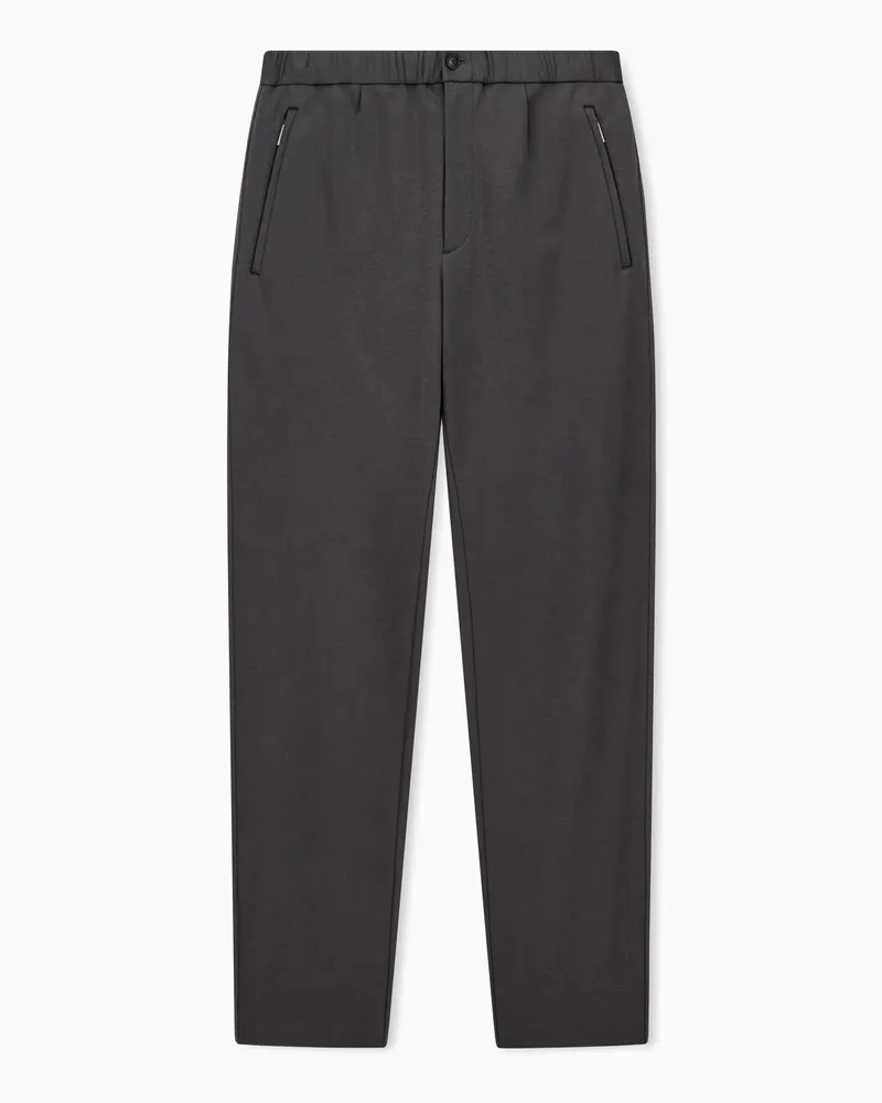 Emporio Armani Pantaloni in jersey misto modal Capsule Signature Grigio