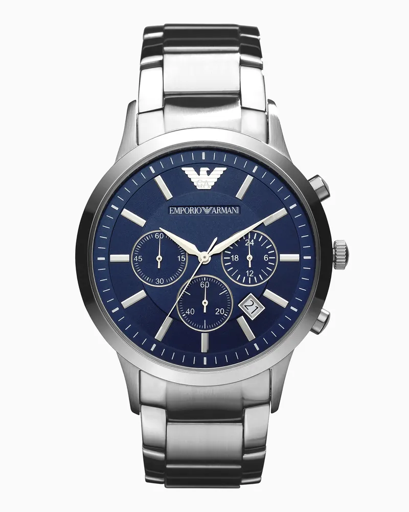 Emporio Armani Orologio da uomo a due sfere con bracciale in acciaio Multicolore