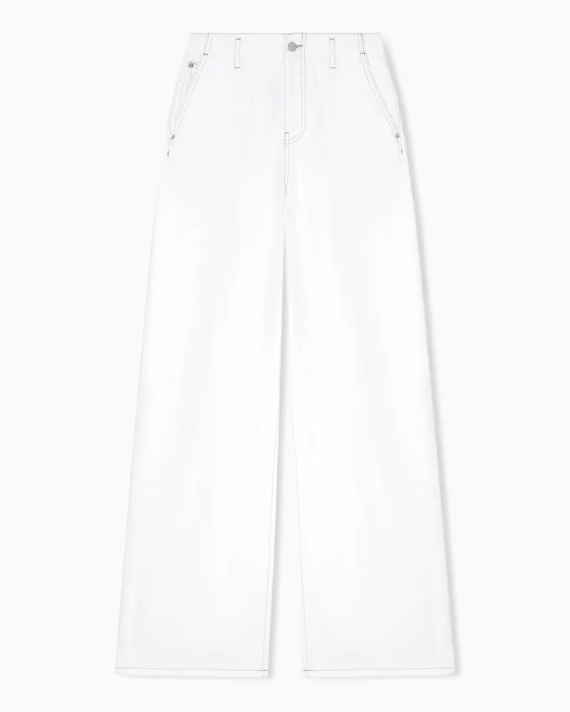 Emporio Armani Jeans J2H relaxed fit in drill tinto capo Bianco