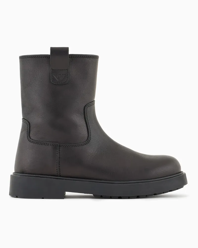 Emporio Armani Stivaletti in pelle Nero
