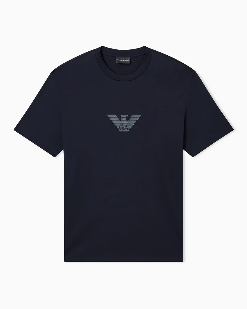 Emporio Armani T-shirt Essential in jersey di cotone pima slim fit Blu