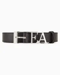 Emporio Armani OFFICIAL STORE Cintura In Pelle Con Fibbia Ea Sagomata Nero