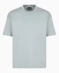 Emporio Armani OFFICIAL STORE T-shirt Loose Fit In Jersey Misto Lyocell Asv Grigio