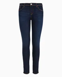 Emporio Armani OFFICIAL STORE Jeans J28 Medium Waist Super Skinny Leg In Denim Lyocell Blu