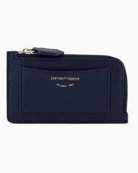 Emporio Armani OFFICIAL STORE Portacarte Zip Around Myea Stampa Cervo Blu