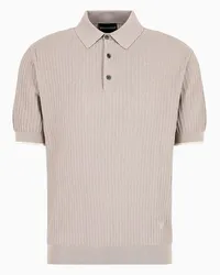 Emporio Armani OFFICIAL STORE Polo In Maglia Punto Fantasia Tortora