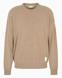 Emporio Armani OFFICIAL STORE Maglione In Misto Lana Rasata Asv Capsule Beige